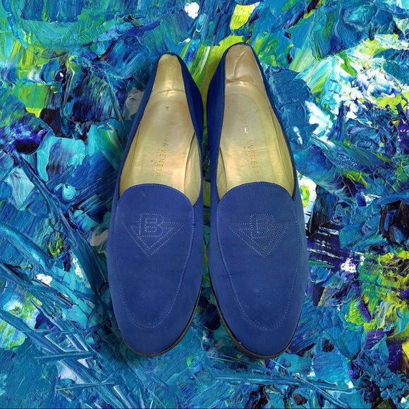 Bottega Veneta Shoes Bottega Veneta Blue Comfort Logo Flats 38 2 Nylon 425 Poshmark